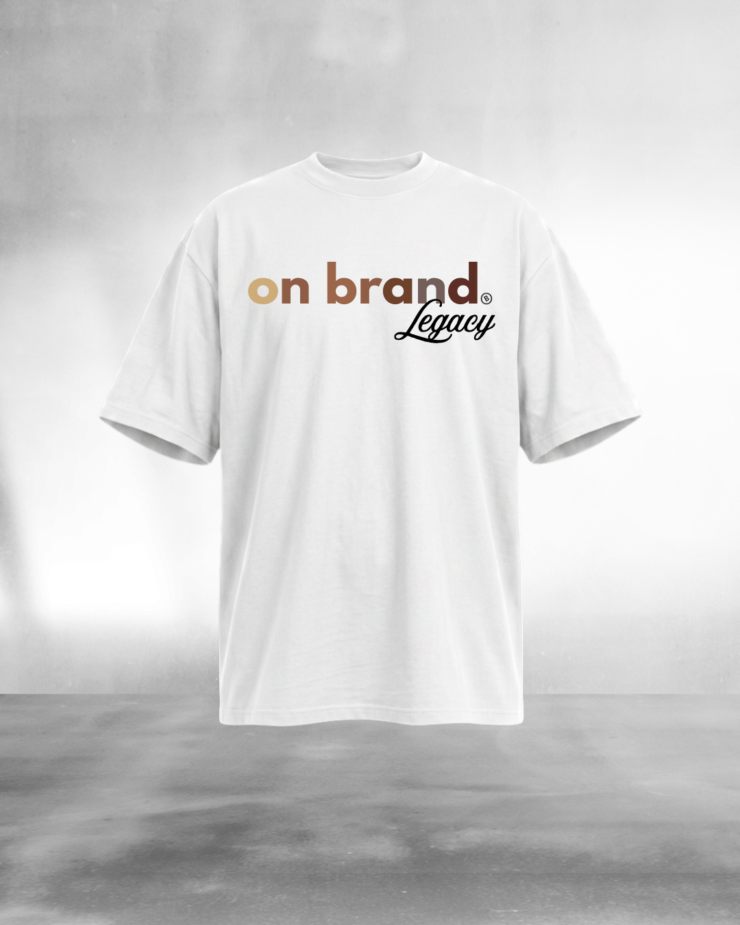 On brand Legacy Oversized Tee (White)