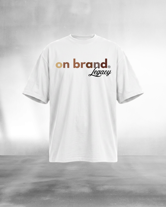 On brand Legacy Oversized Tee (White)
